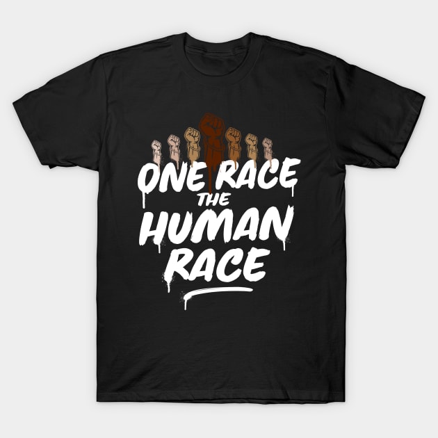 One Race The Human Race T-Shirt by Rebrand